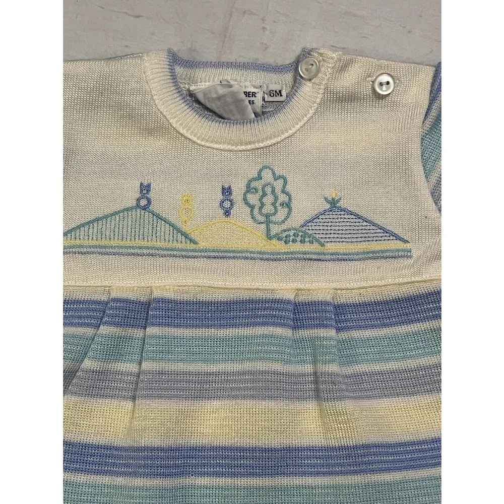 Vintage Friemanit Infant Baby One Piece Outfit Acrylic 6 Months